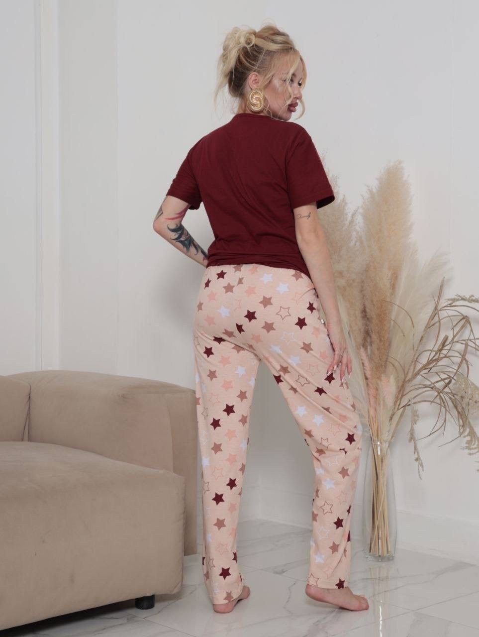 пижама женская со штанами magic sensis,пижама женская,пижама комплект,pijama takımı,пижама с брюками