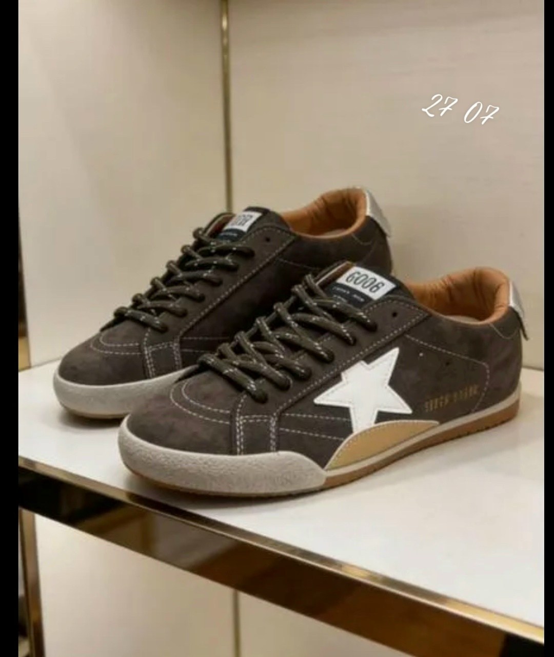 кеды golden goose,golden goose кеды super-star с эффектом потертости коричневый,кроссовки golden goose,,кеды super-star classic golden goose коричневый