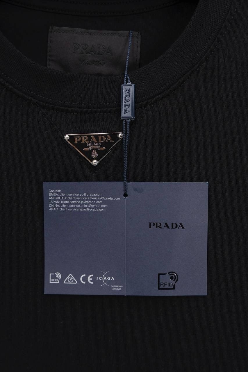 футболка prada,футболка с логотипом prada черный,футболка,футболки для мужчин