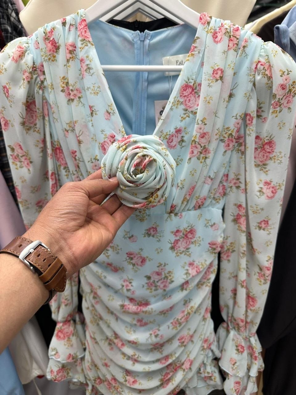 платье женское,женское шифоновое платье,голубое платье из шифона,платье,шифоновое платье
