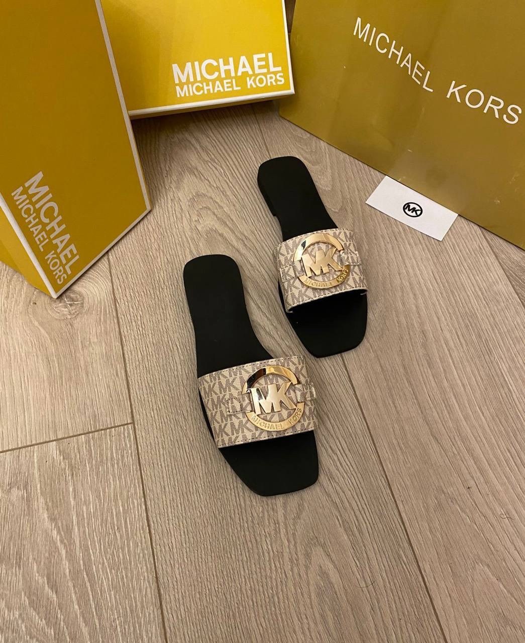 шлепанцы женские,босоножки michael kors,шлепки майкл корс,,женские шлепанцы летние