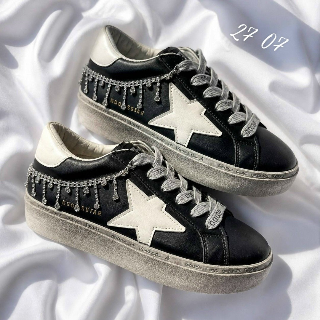 кожаные кеды golden goose superstar premium,,женские кожаные кроссовки golden goose super-star premium - white / silver,кроссовки golden goose,кеды golden goose
