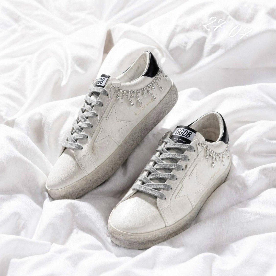 кожаные кеды golden goose superstar premium,,женские кожаные кроссовки golden goose super-star premium - white / silver,кроссовки golden goose,кеды golden goose