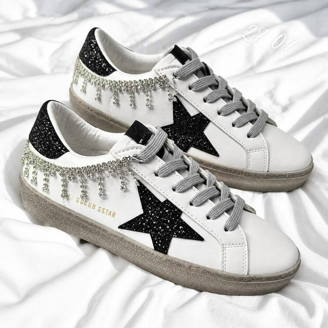 кожаные кеды golden goose superstar premium,,женские кожаные кроссовки golden goose super-star premium - white / silver,кроссовки golden goose,кеды golden goose
