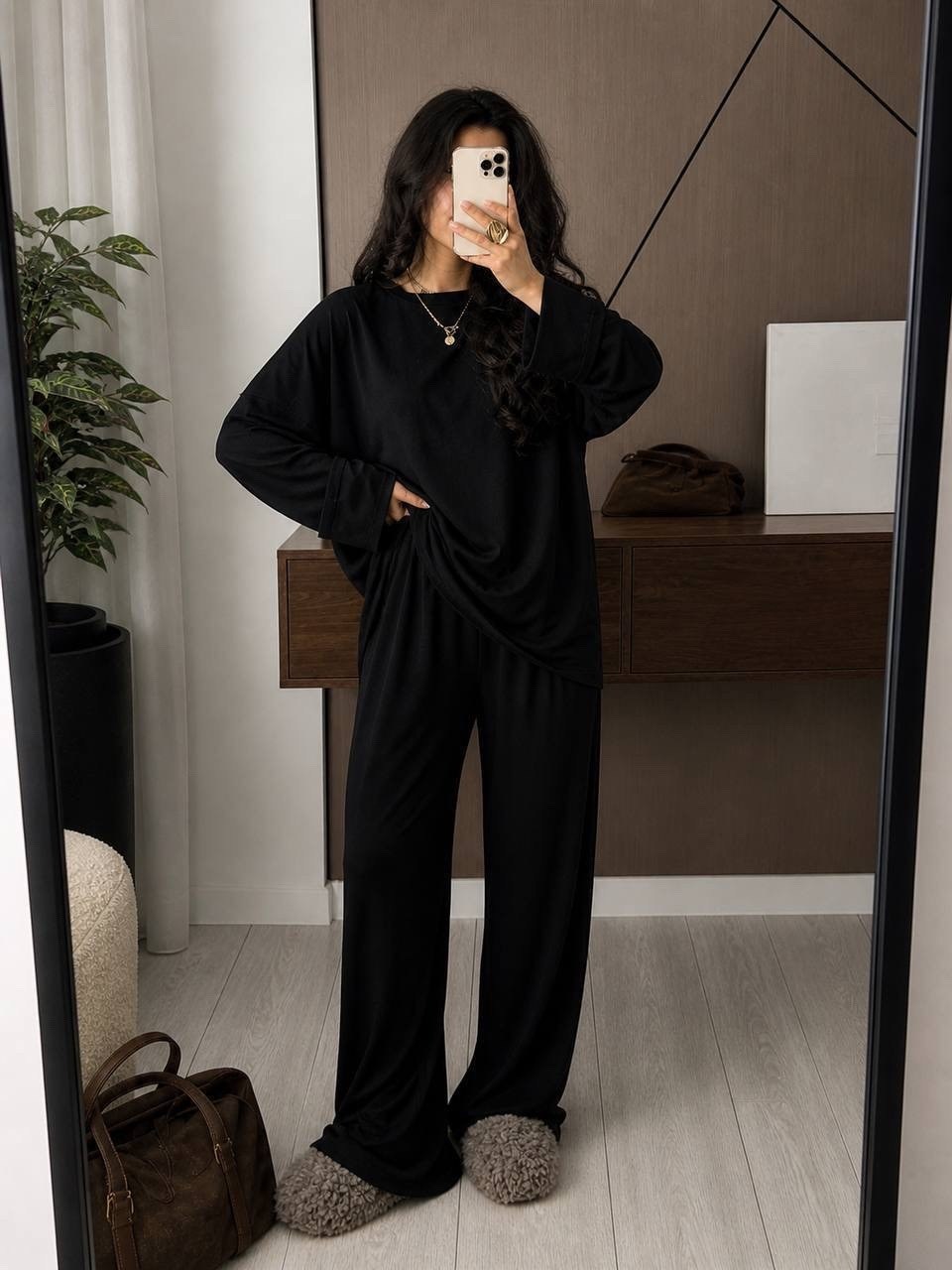 костюм домашний брючный c длинными рукавами pim mono clothes,брючные женские костюмы,костюм домашний,женский костюм с брюками,брючный комплект