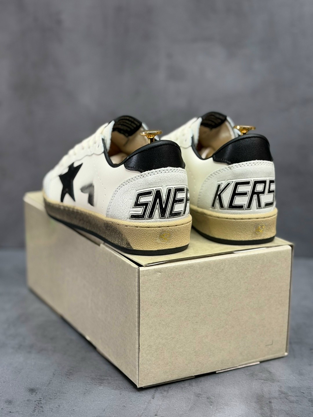 кроссовки golden goose,кеды golden goose,кроссовки golden goose ball star,кроссовки,кожаные низкие кеды ball star 10283 golden goose черный