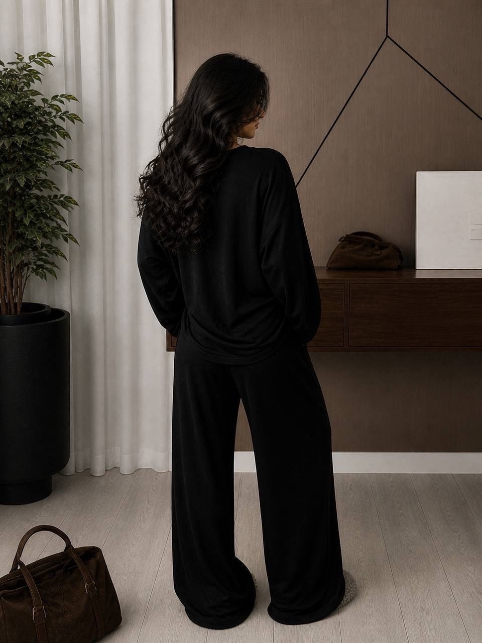 костюм домашний брючный c длинными рукавами pim mono clothes,брючные женские костюмы,костюм домашний,женский костюм с брюками,брючный комплект