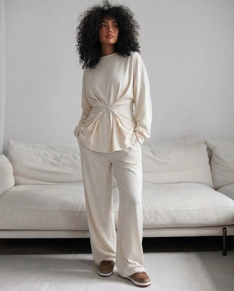 костюм домашний брючный c длинными рукавами pim mono clothes,брючные женские костюмы,костюм домашний,женский костюм с брюками,брючный комплект
