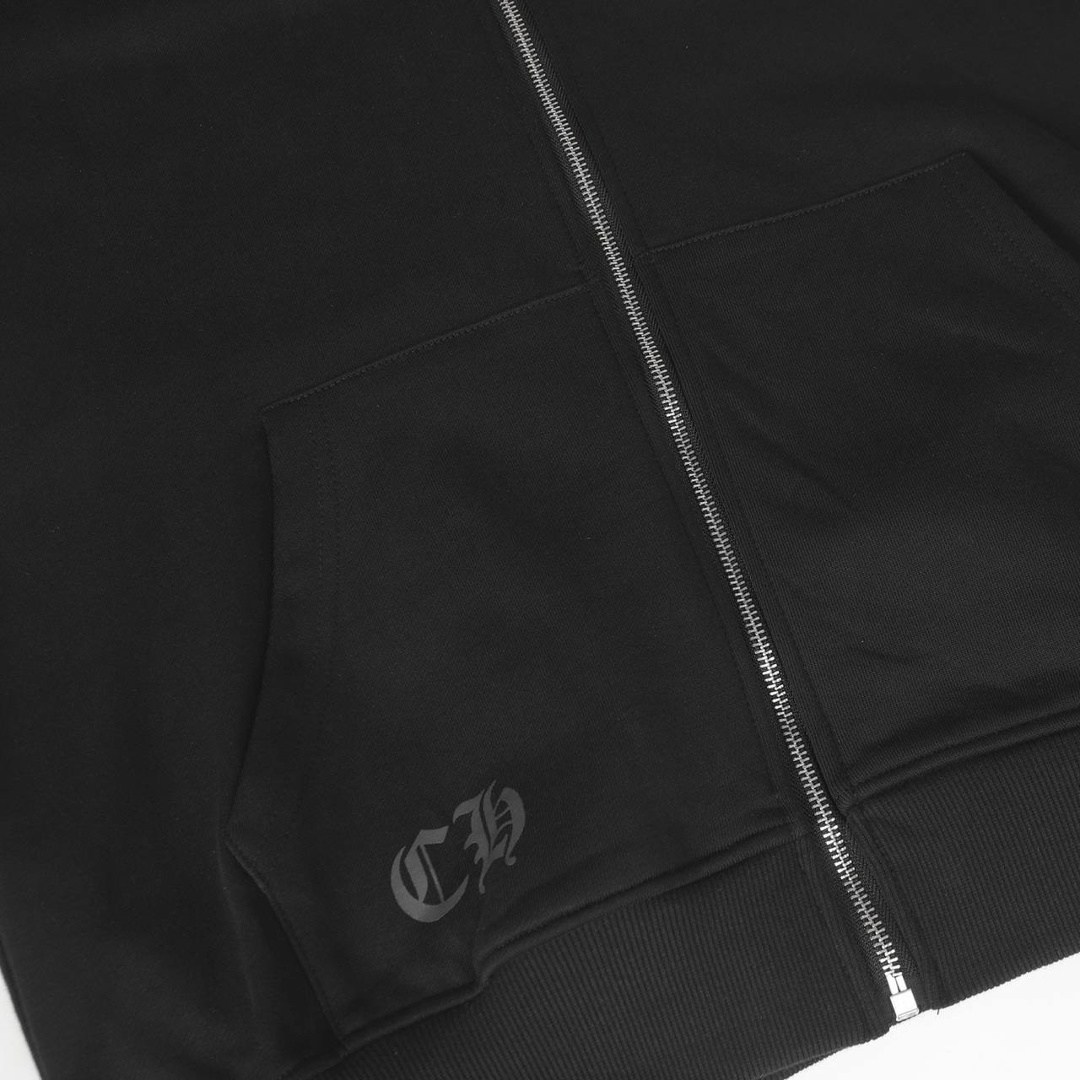 chrome hearts multi color horseshoe logo zip up hoodie black,chrome hearts multi color horseshoe black zip up hoodie,chrome hearts multi color horseshoe black zip up hoodie size medium,зип худи chrome
