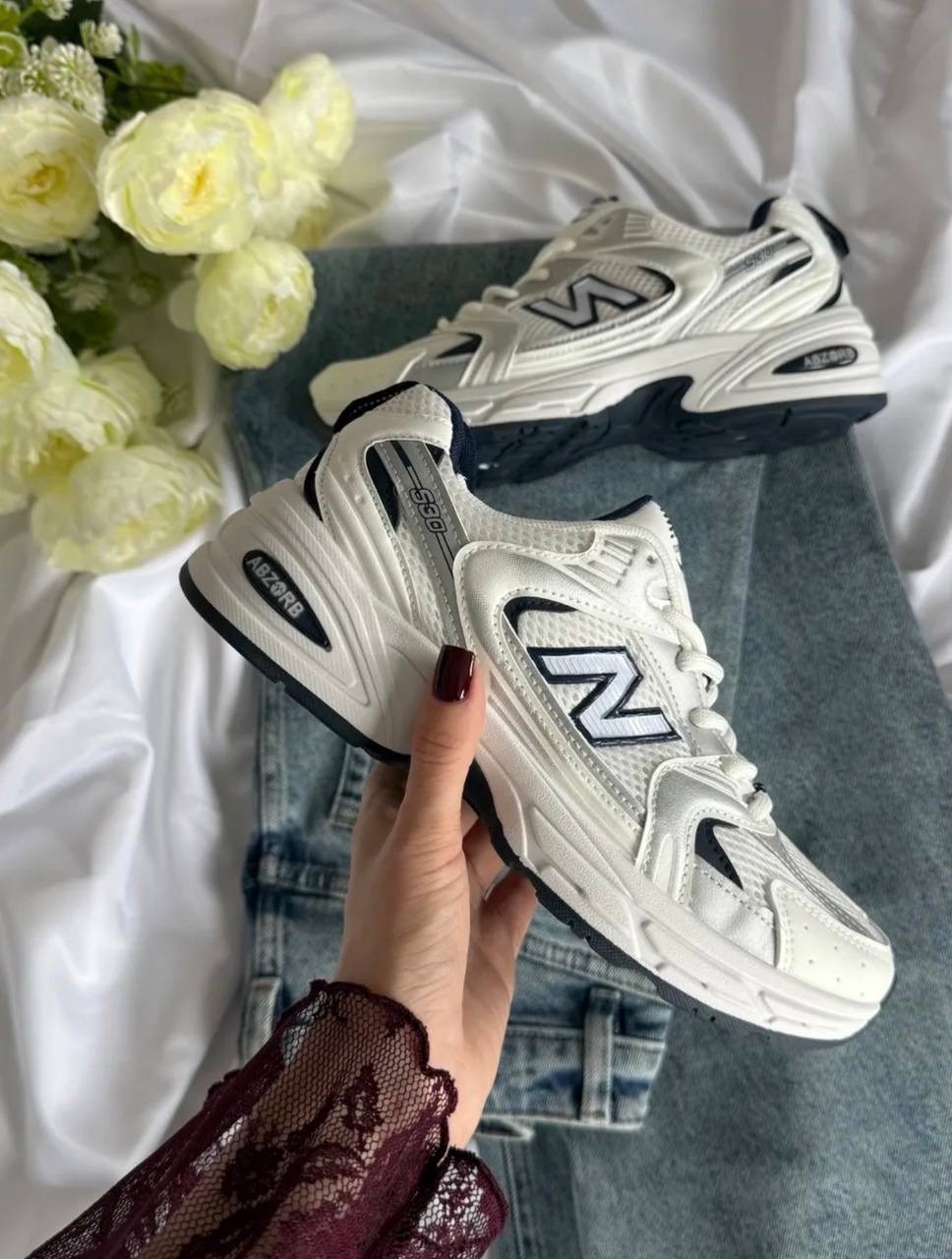 кроссовки new balance 530,кроссовки new balance,кроссовки женские,new balance 530 white silver navy,кроссовки new balance 530 silver lux