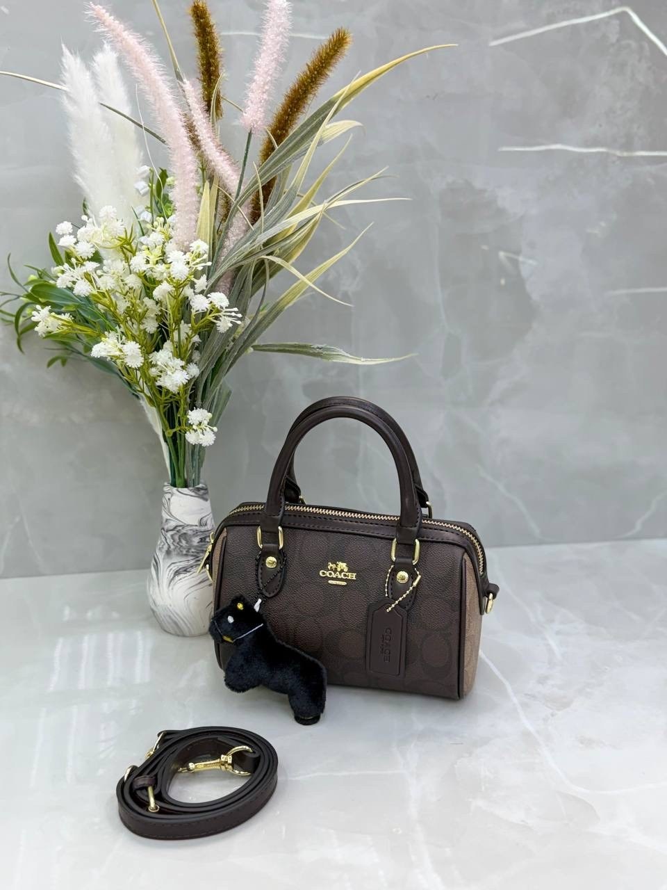 сумка женская coach,coach сумка,coach сумка rowan satchel in signature canvas,сумка coach коричневая,сумка