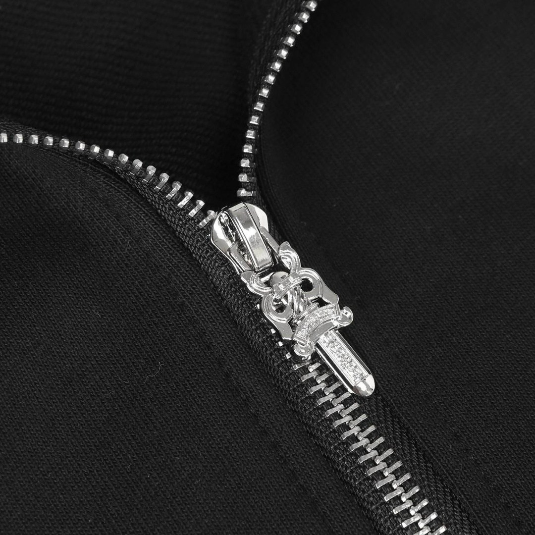 chrome hearts multi color horseshoe logo zip up hoodie black,chrome hearts multi color horseshoe black zip up hoodie,chrome hearts multi color horseshoe black zip up hoodie size medium,зип худи chrome