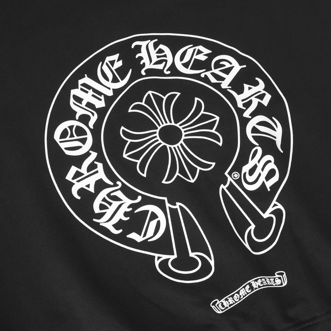 chrome hearts multi color horseshoe logo zip up hoodie black,chrome hearts multi color horseshoe black zip up hoodie,chrome hearts multi color horseshoe black zip up hoodie size medium,зип худи chrome