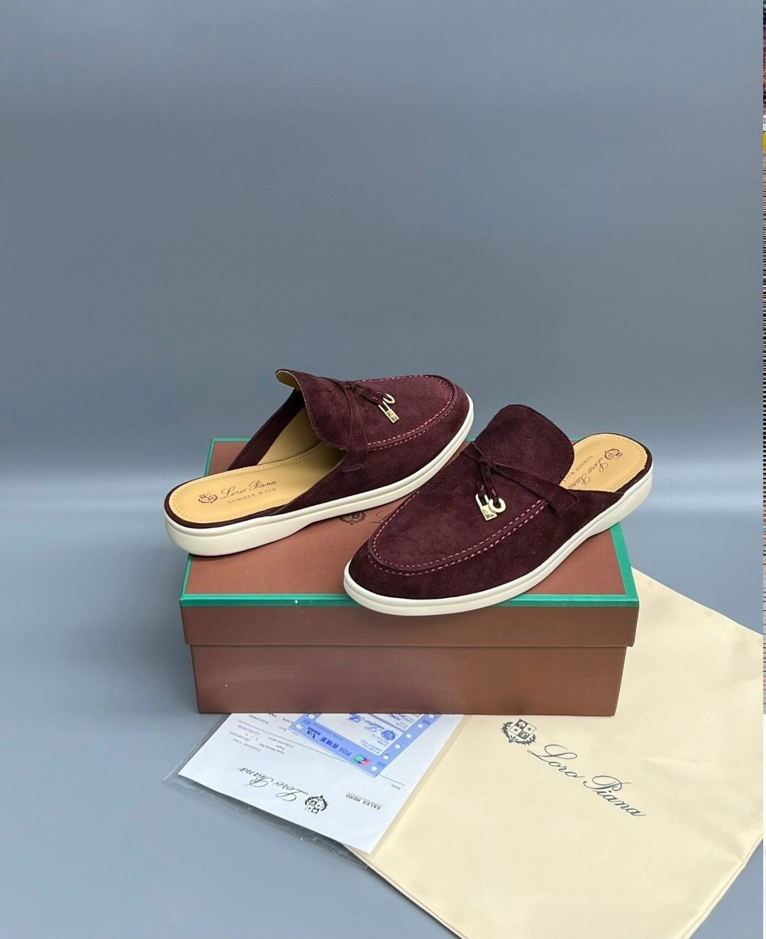 ,лоферы loro piana,мюли loro piana,мюли женские,замшевые мюли