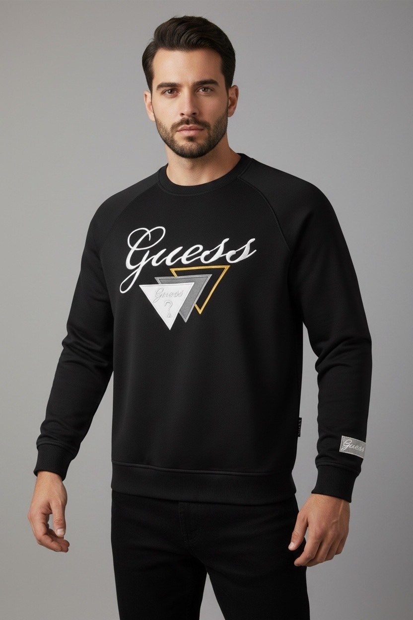 толстовка обычного кроя guess черный,свитшот мужской audley guess черный,толстовка guess,свитшот guess,свитшот мужская