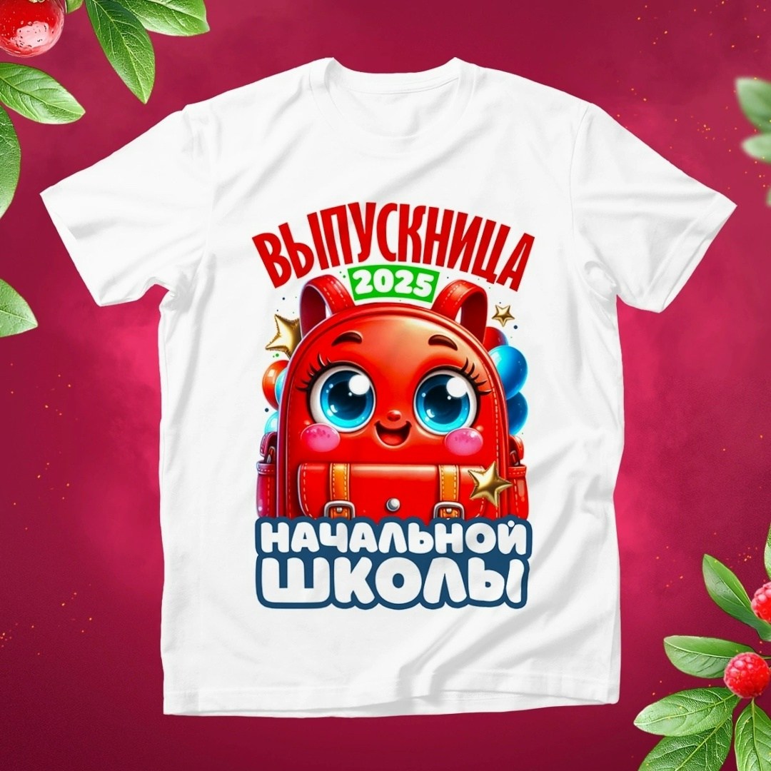 футболка выпускник начальной школы,футболка с принтом выпускник начальной школы,выпускник начальной школы 2025,футболки на выпускной,футболка для выпускников