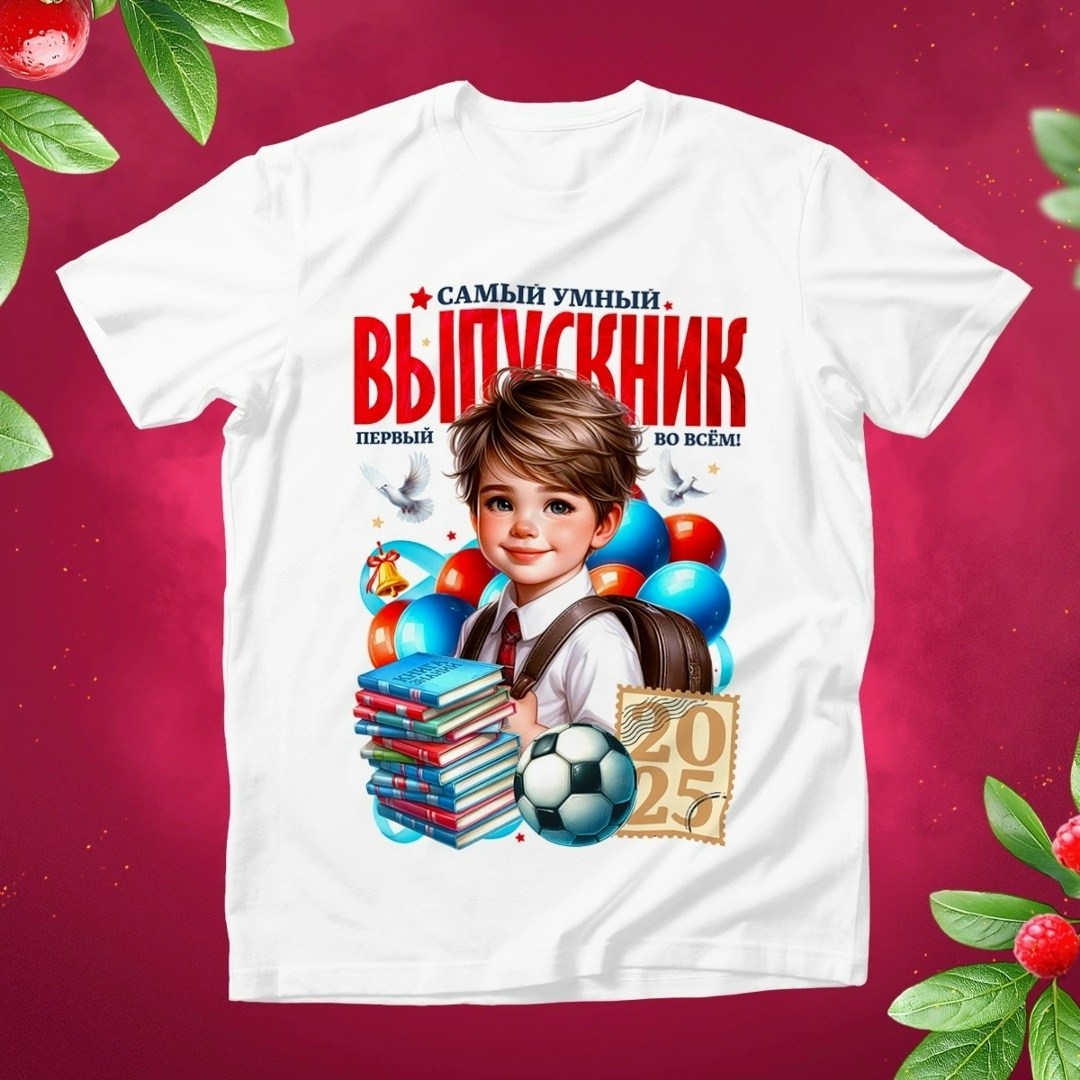 футболка выпускник начальной школы,футболка с принтом выпускник начальной школы,выпускник начальной школы 2025,футболки на выпускной,футболка для выпускников
