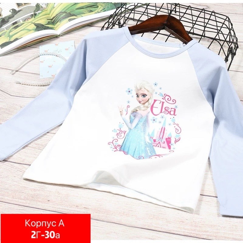 кофта с эльзой для девочек,кофта для девочек,кофта холодное сердце для девочки,детский джемпер,футболка с длинным рукавом для девочки