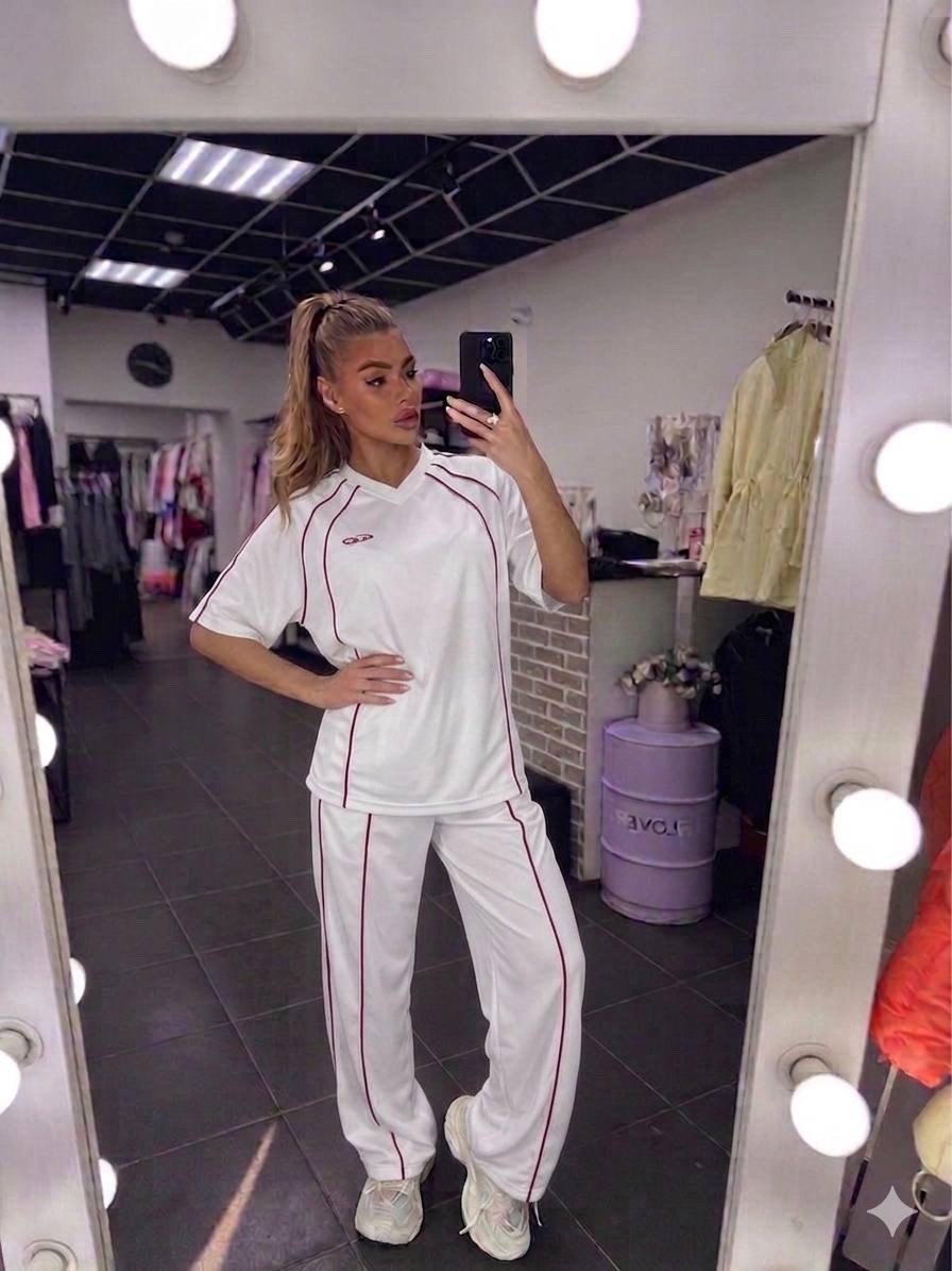 белый спортивный костюм в стиле celine,костюм спортивный,костюмчик,спортивный костюм женский,женский костюм