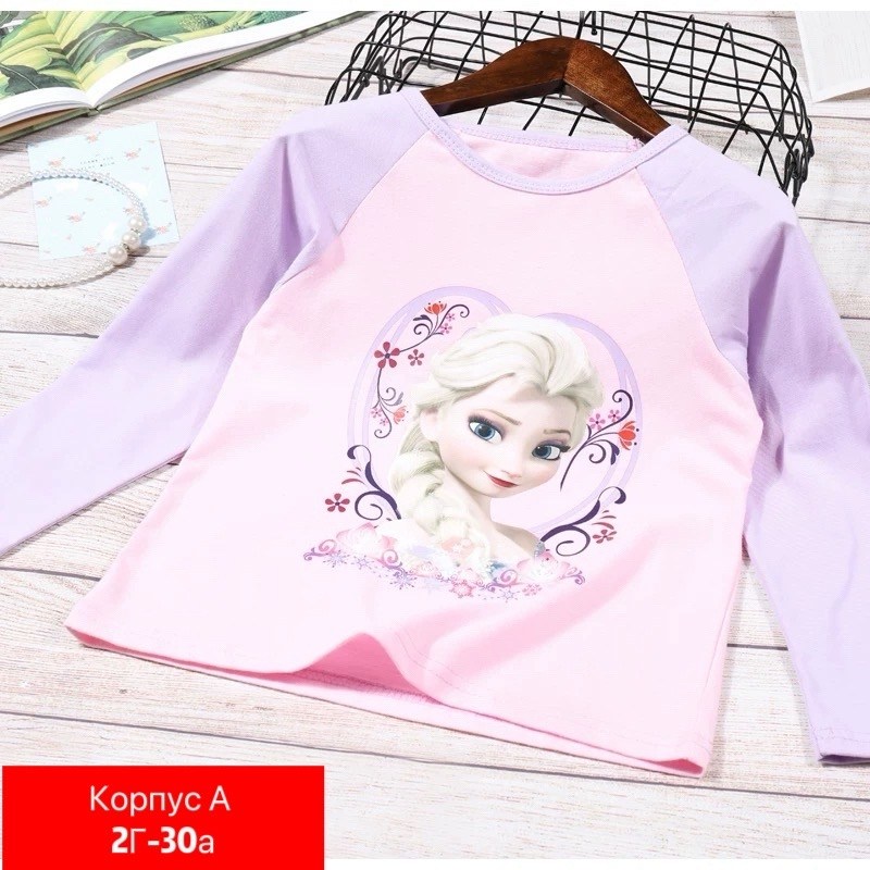кофта с эльзой для девочек,кофта для девочек,кофта холодное сердце для девочки,детский джемпер,футболка с длинным рукавом для девочки