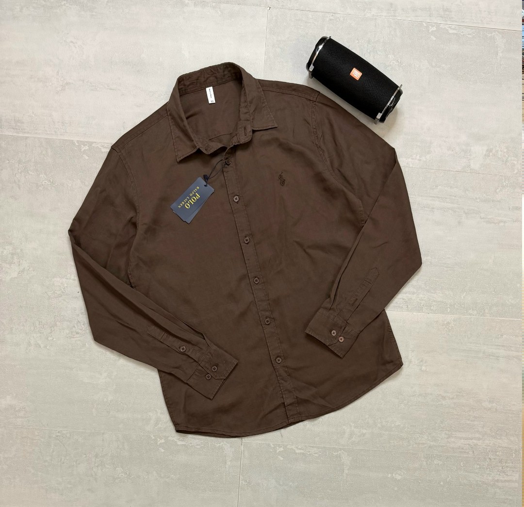 повседневная рубашка,коричневая рубашка,рубашка polo ralph lauren,рубашка,рубашка мужская