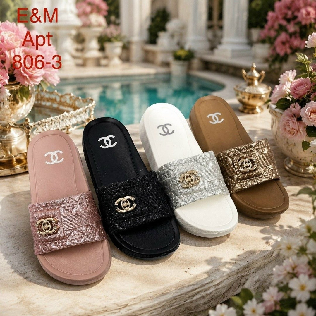 ,женские шлепанцы,тапочки женские chanel,шлепки женские,тапочки модные