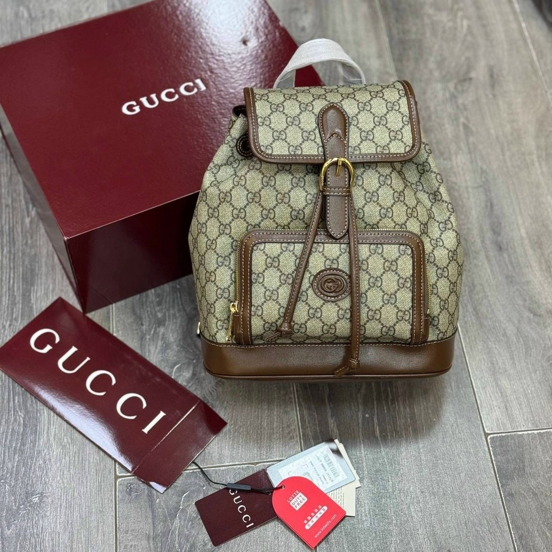 рюкзак gucci a123176 28/26/13 см коричнево-бежевый,рюкзак gucci,рюкзак женский gucci,рюкзак женский гуччи,рюкзак гуччи