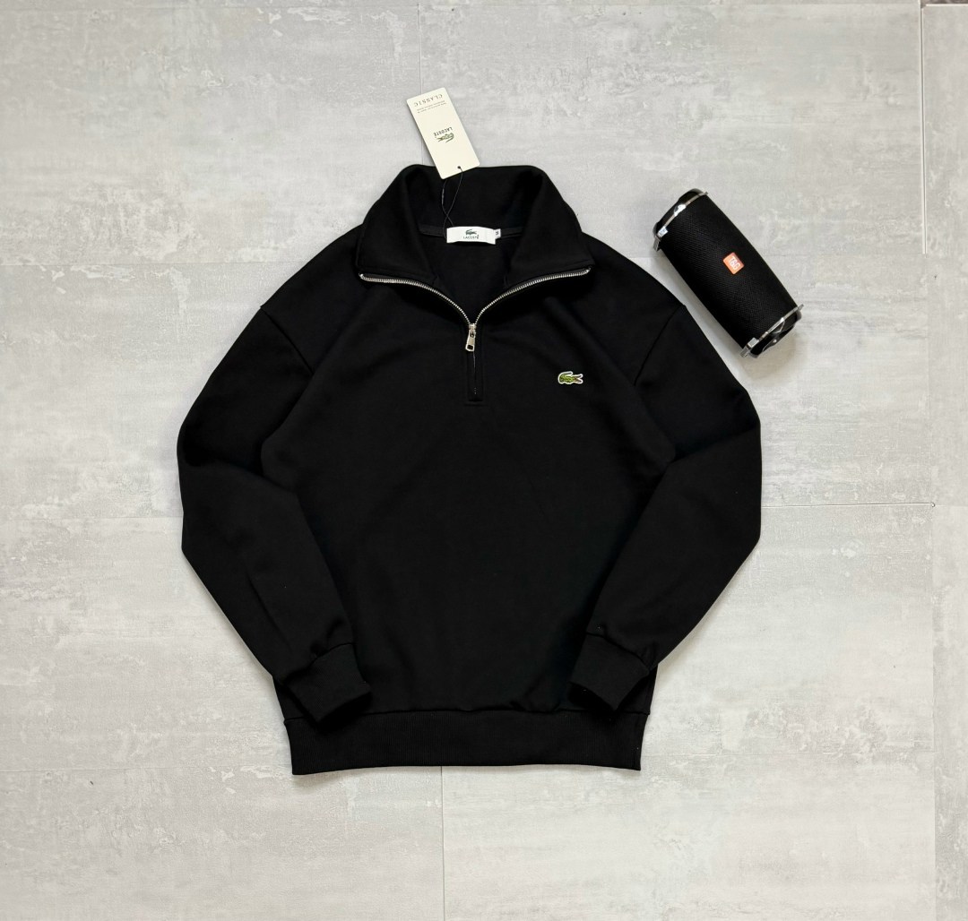 толстовка мужская lacoste casual серая,толстовка lacoste,мужская толстовка lacoste,мужская хлопковая толстовка lacoste с высоким воротом на молнии,кофта толстовка