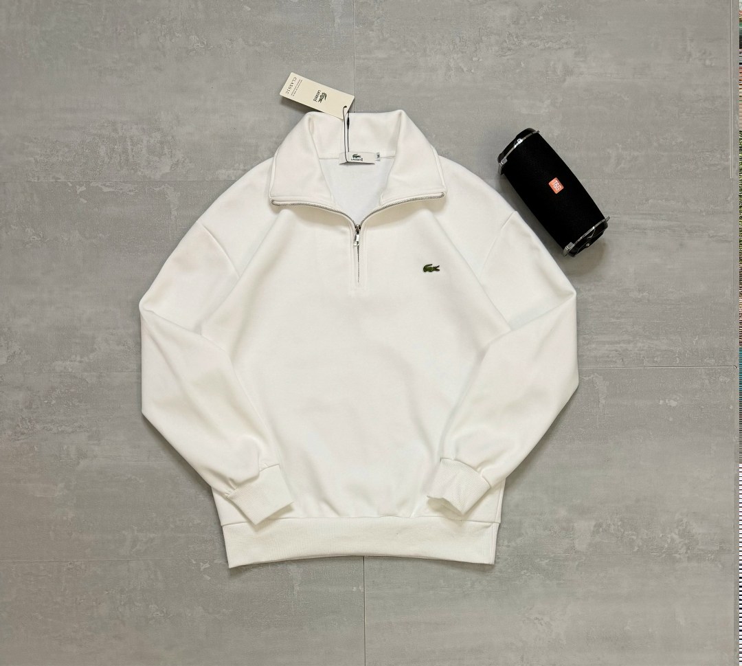 толстовка мужская lacoste casual серая,толстовка lacoste,мужская толстовка lacoste,мужская хлопковая толстовка lacoste с высоким воротом на молнии,кофта толстовка