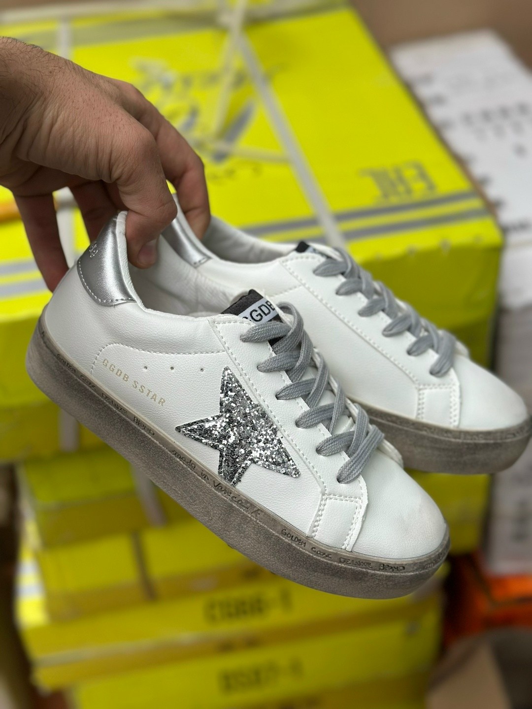 ,golden goose,кеды golden goose,кеды женские golden goose,женские кожаные кроссовки golden goose super-star premium - white / silver