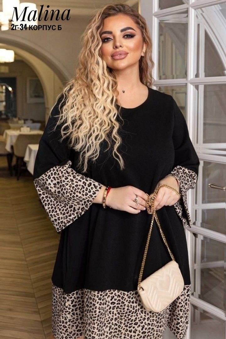 платье туника,комбинированное платье,платья для полных,женские платья больших размеров,платье женской