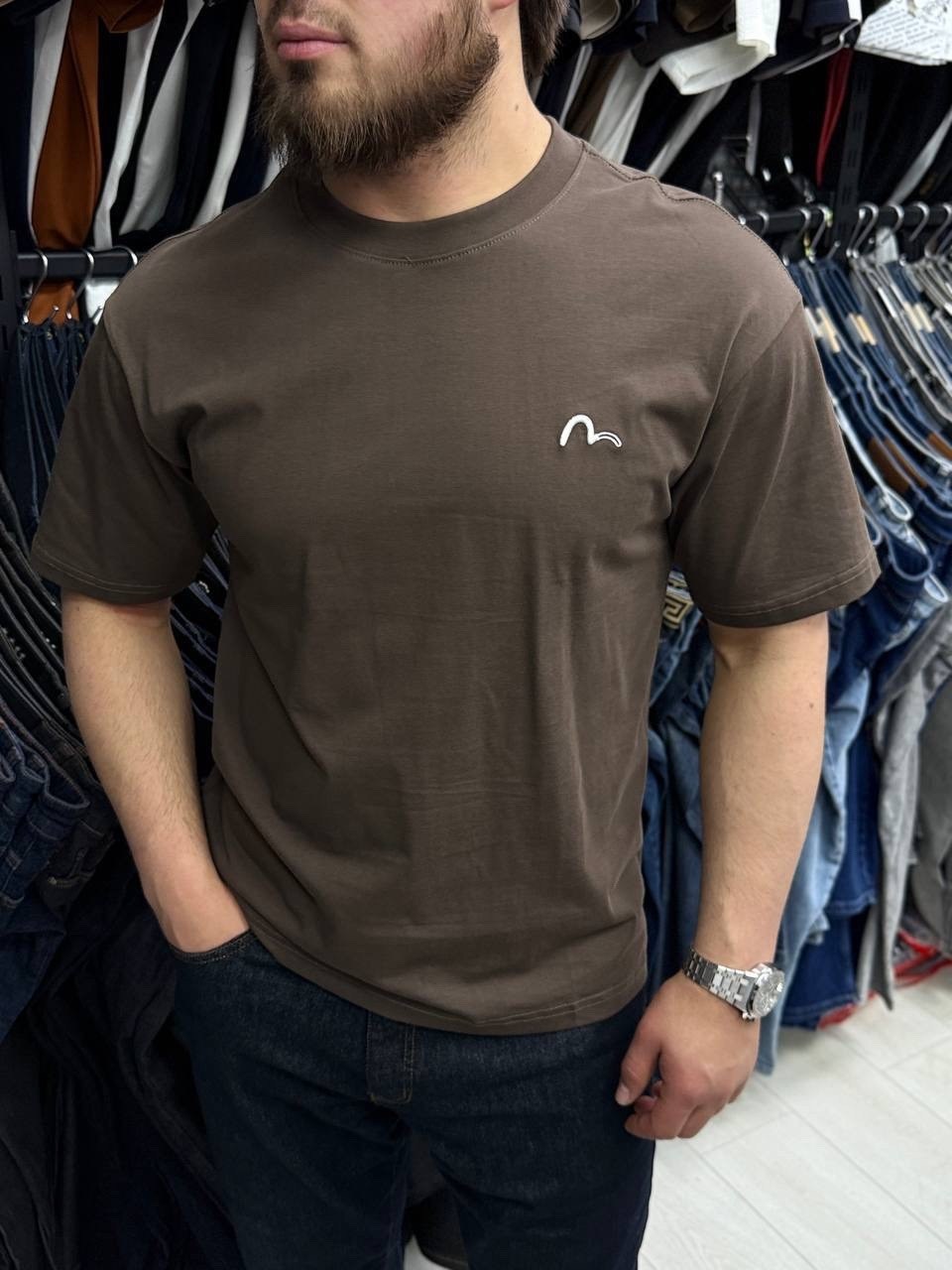 футболка,мужская футболка,футболка evisu,одежда футболка