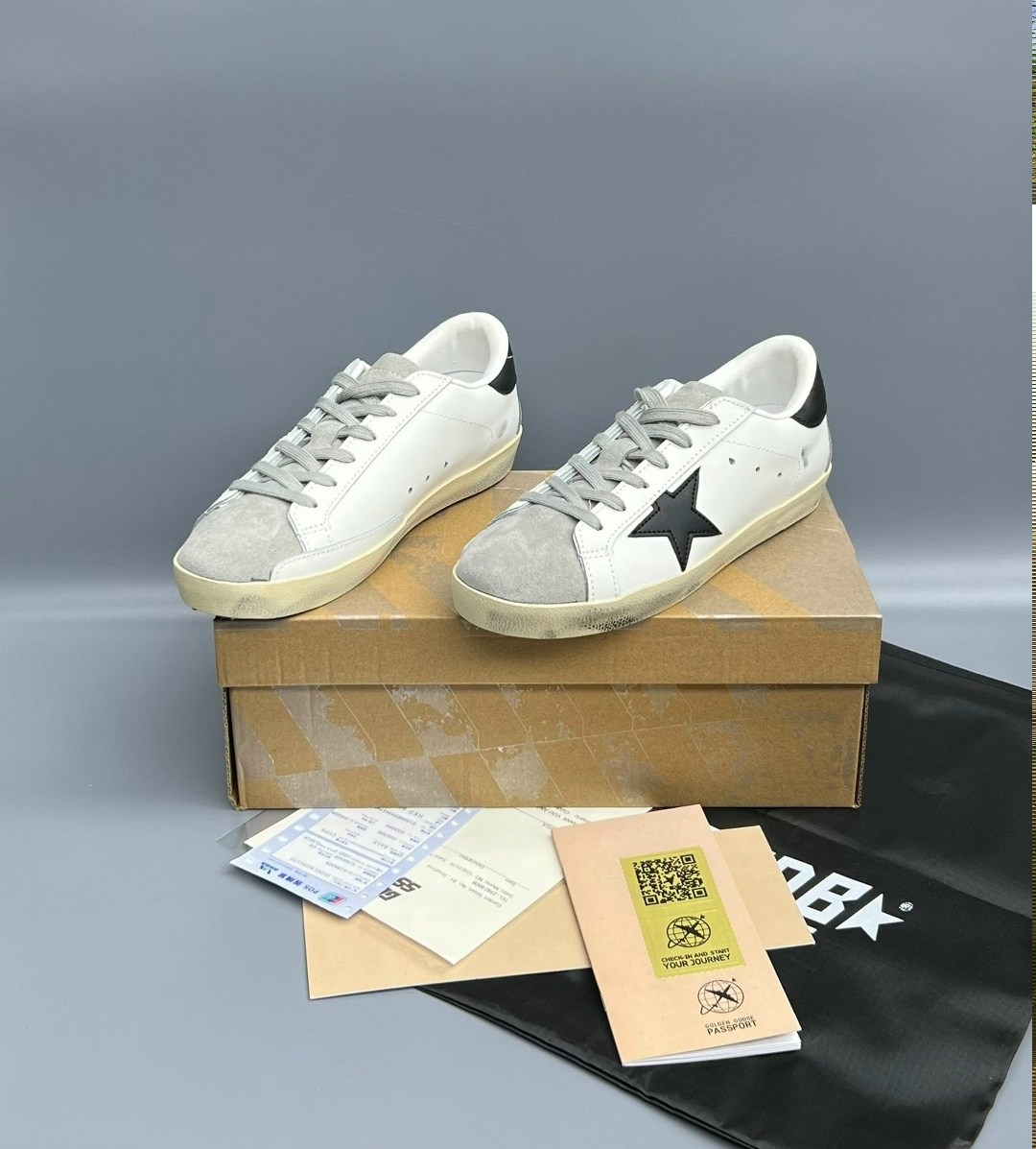 женские брендовые кроссовки кеды со звездой голден гус golden goose,,кроссовки golden goose,кеды golden goose,golden goose superstar leather sneaker - white & black