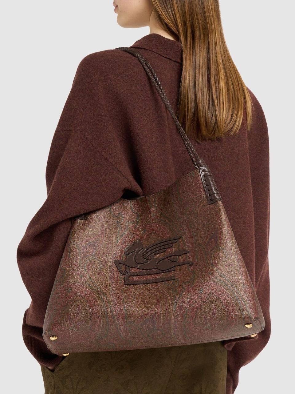 etro средняя сумка-тоут paisley libra коричневый,женская сумка тоут,сумка etro,сумки женская,сумки женские брендовые