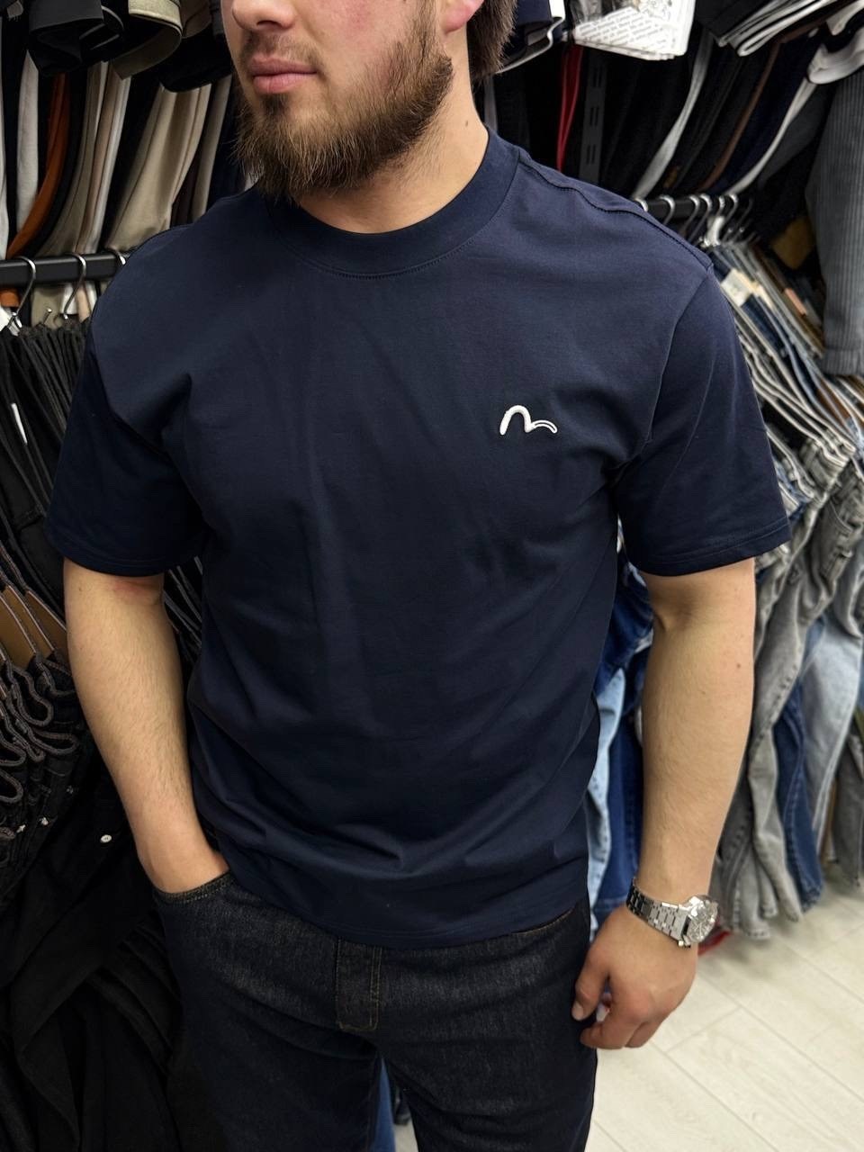 футболка,мужская футболка,футболка evisu,одежда футболка