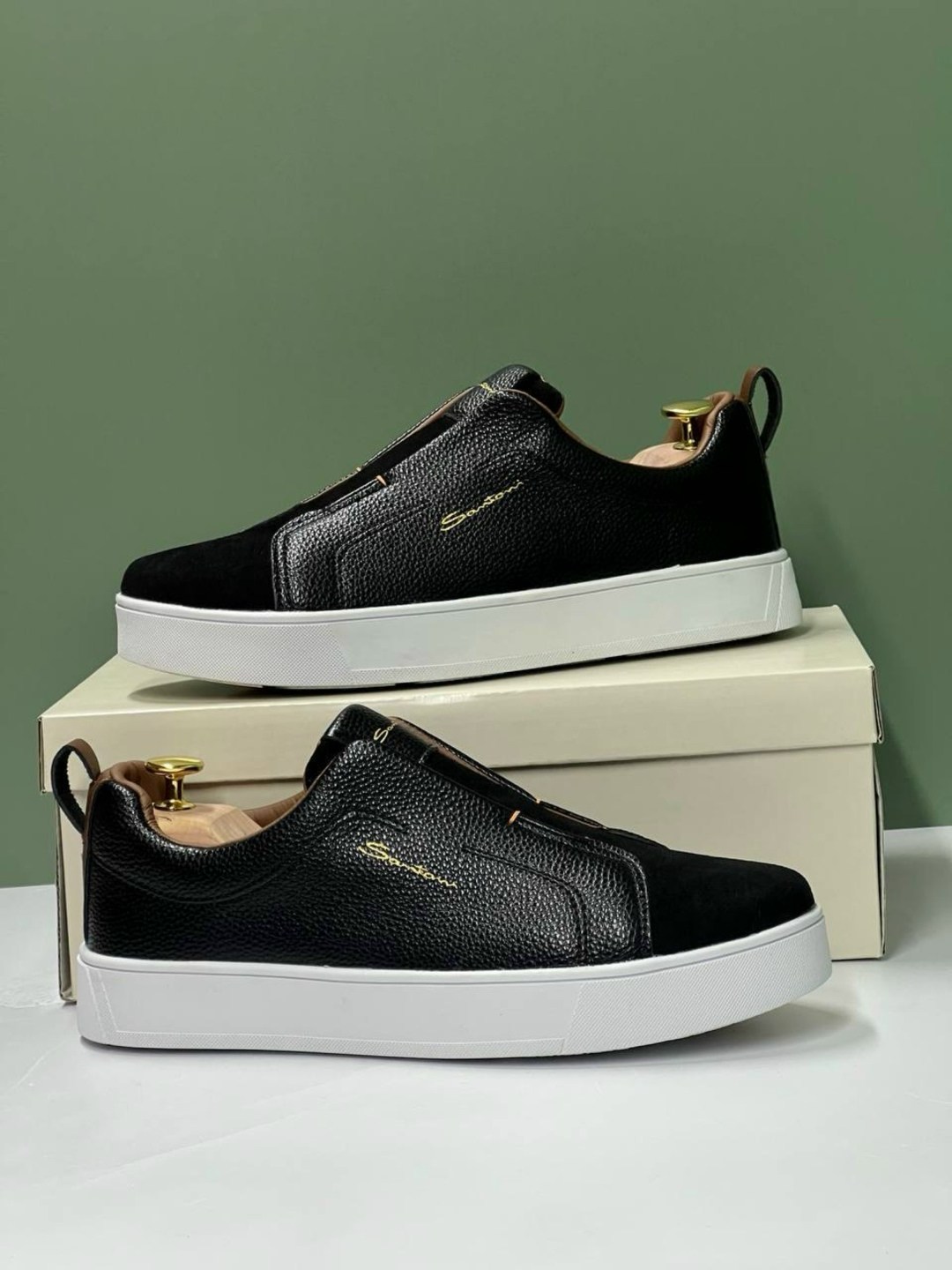 ,мужские слипоны,мужская ,santoni кроссовки,обуви