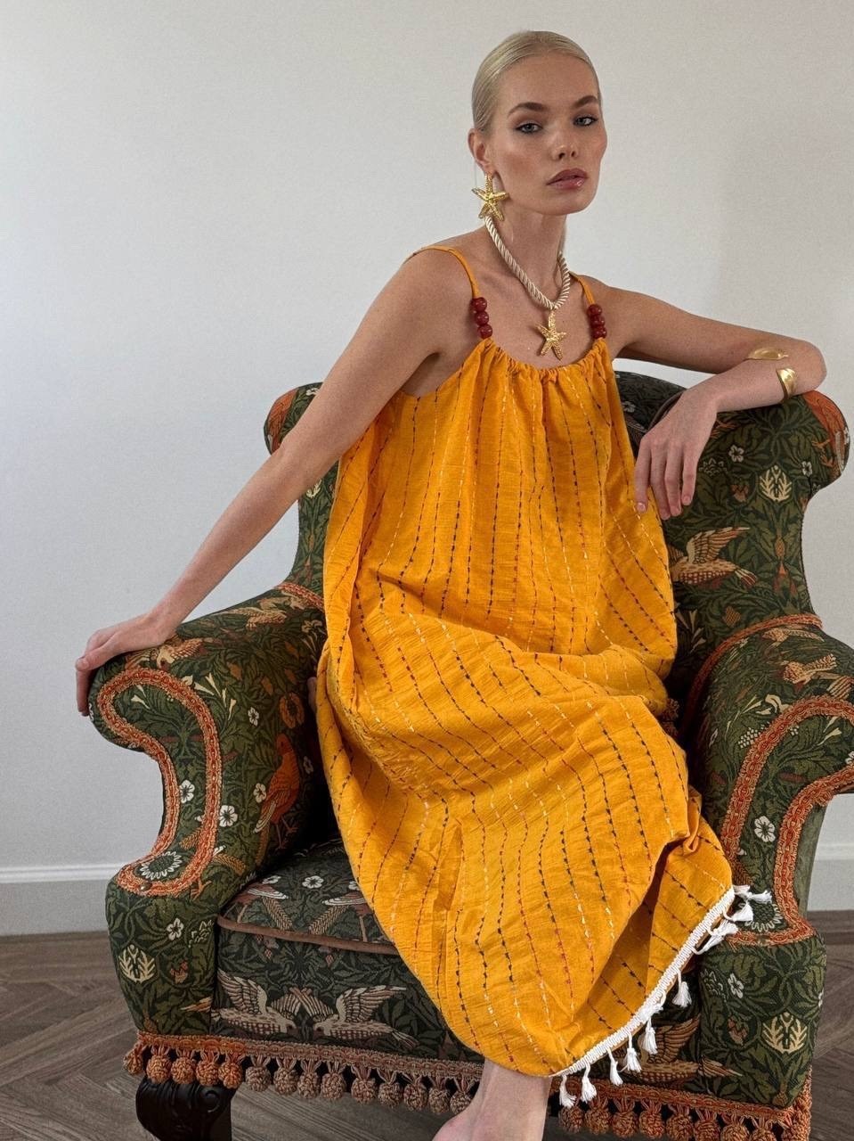 летние сарафаны,сарафан,женский летний сарафан,сарафан fashion,желтый сарафан