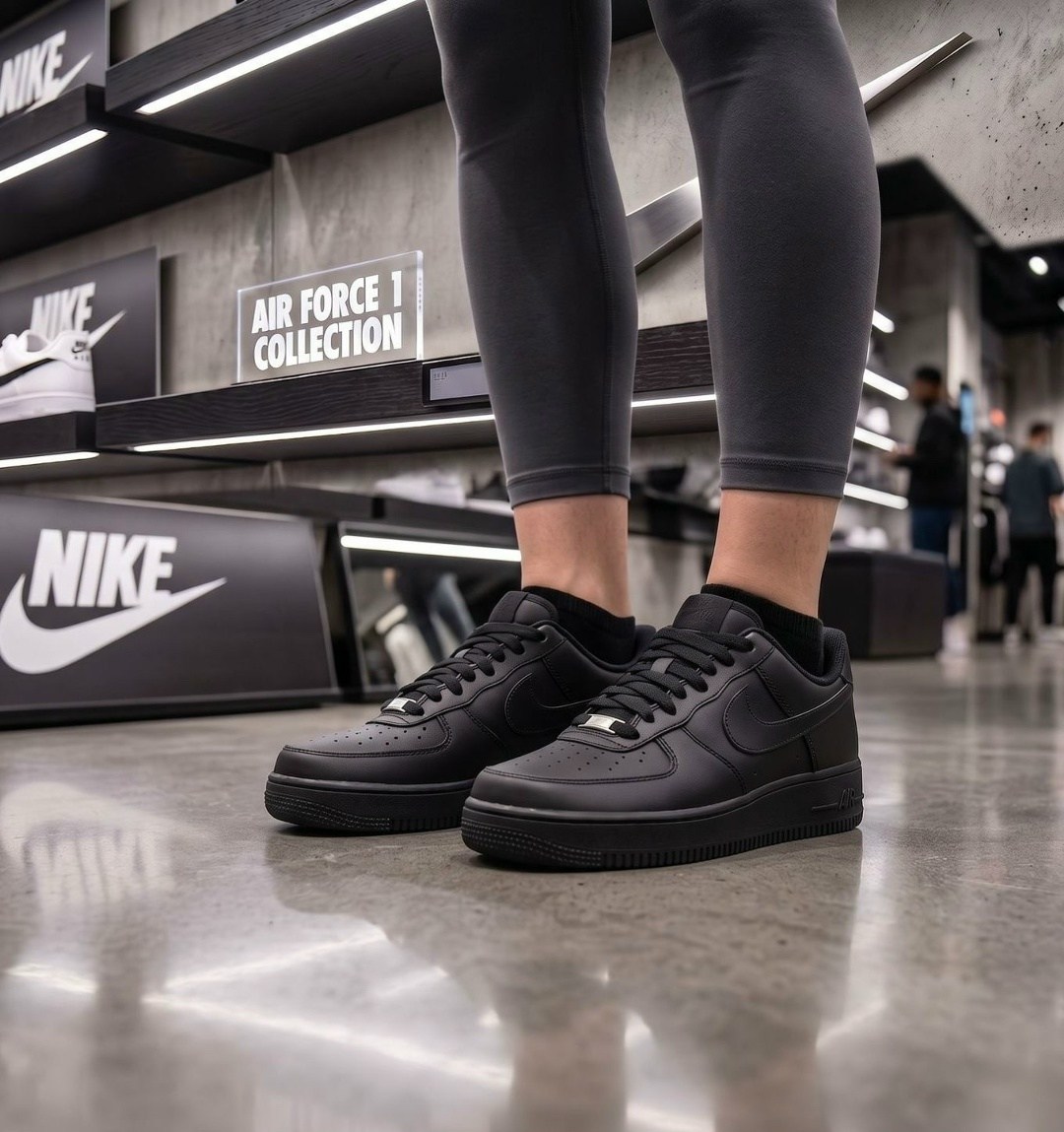 nike air force 1 black,nike air force 1 черные,кроссовки nike air force 1 черные,nike air force 1 07 black,кроссовки nike air force 1 low 'black'