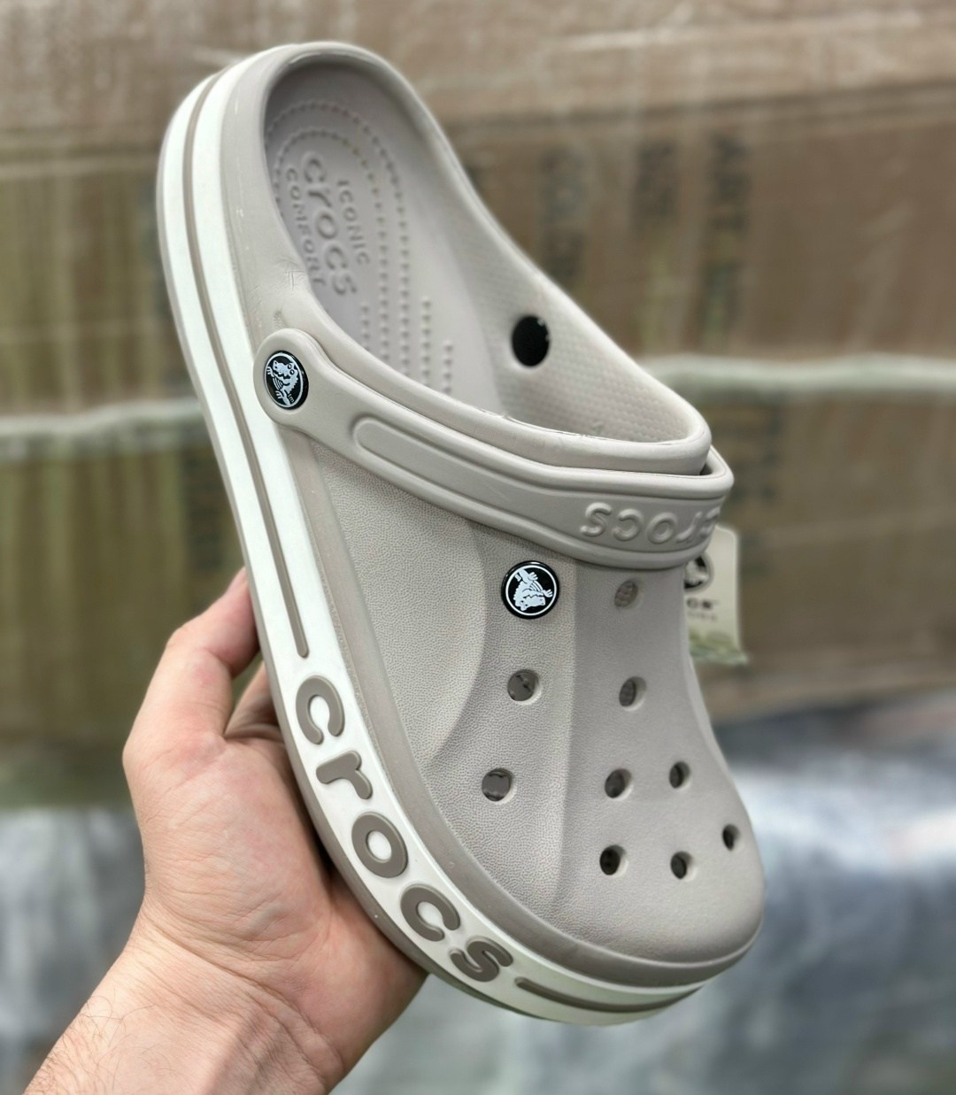 сабо crocs,сабо crocs мужские серые летние,сабо crocs bayaband,crocs classic clog,сабо crocs bayaband цвет серый