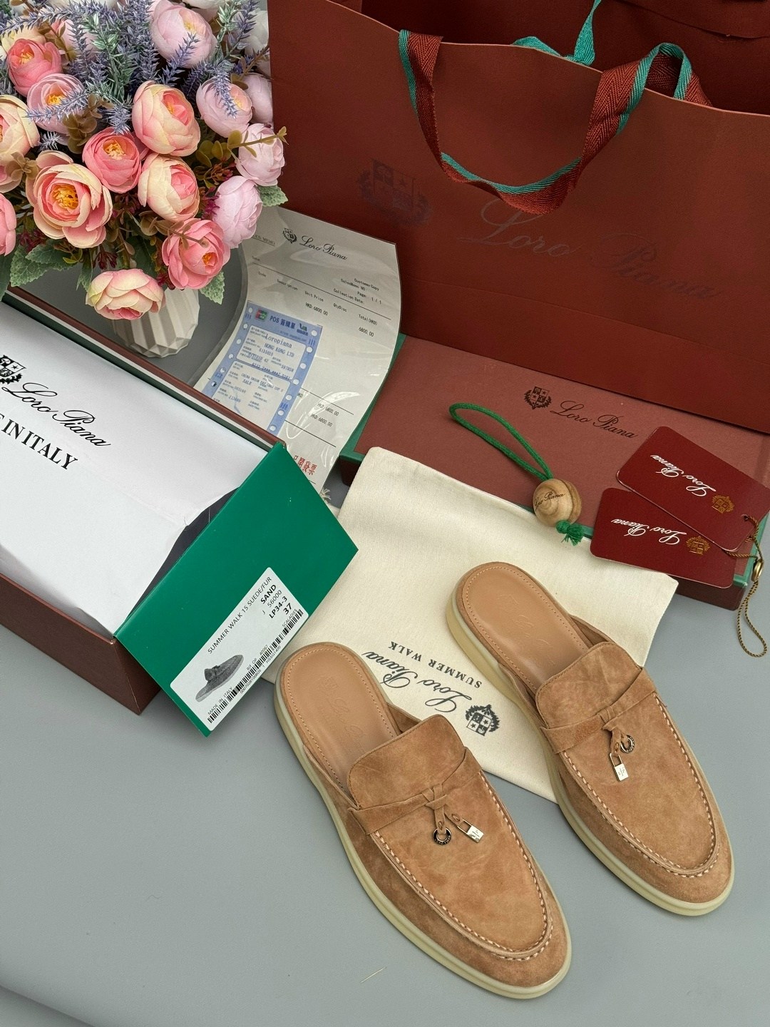 мюли loro piana,женские замшевые мюли loro piana бежевые,лоферы loro piana,лоферы женские loro piana,
