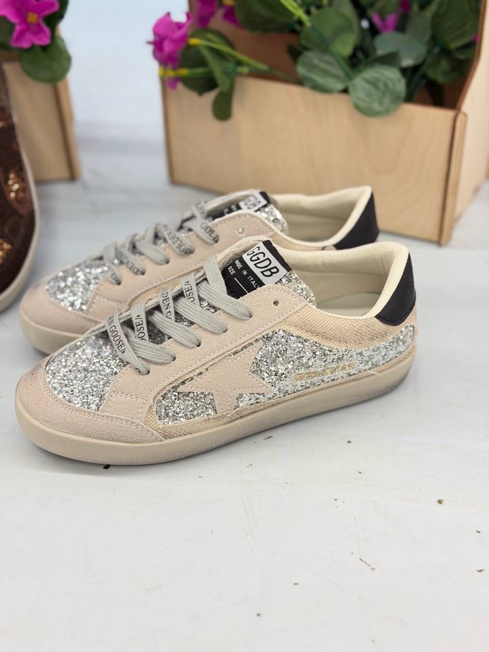 ,golden goose кеды блестящие черные,golden goose кеды glitter,golden goose кеды черные,кеды golden goose