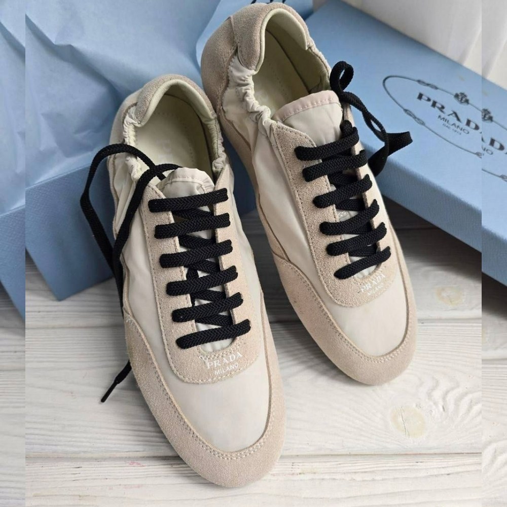 ,кроссовки prada,кроссовки женскиe,бежевые кеды,женская