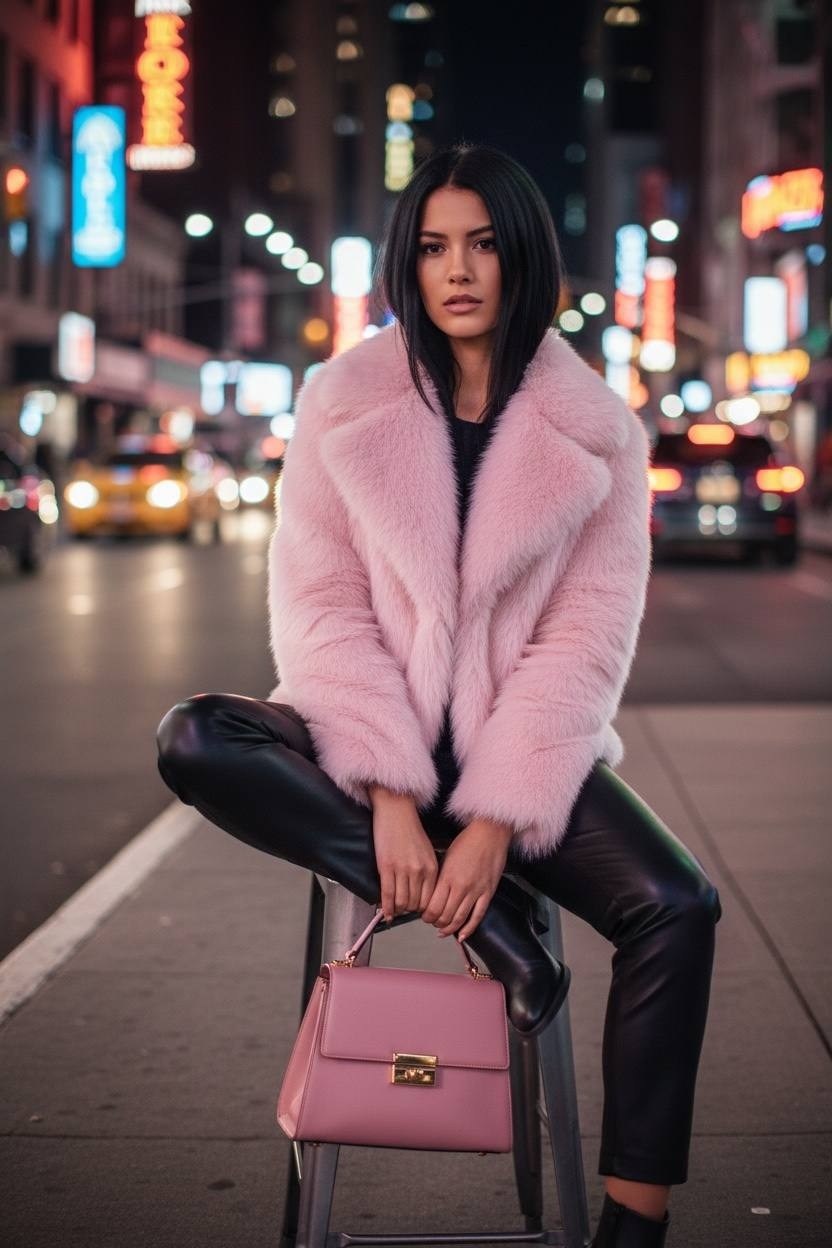 розовая шуба,pink fur coat,модные розовые шубки,модная шуба,розовая шубка
