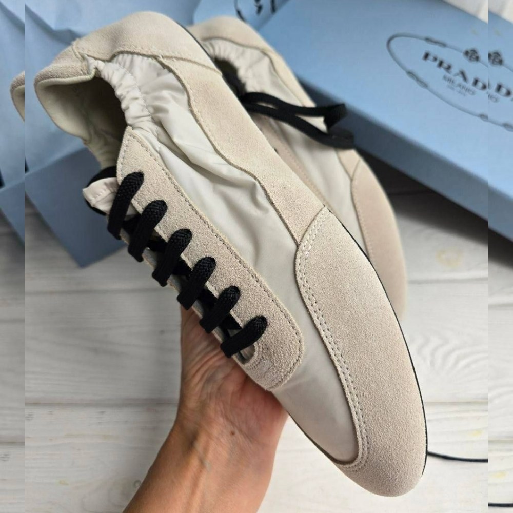 ,кроссовки prada,кроссовки женскиe,бежевые кеды,женская