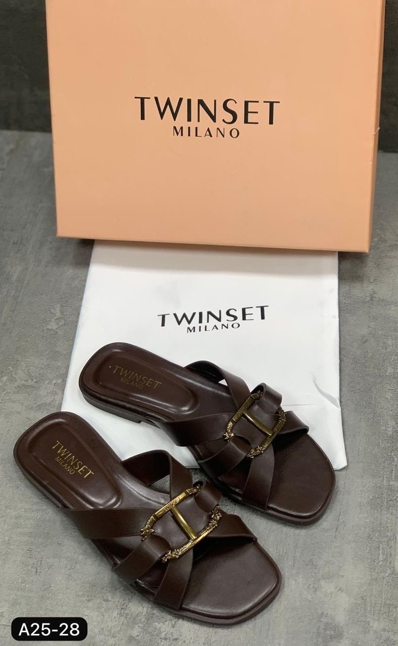 ,шлепанцы twinset,женские шлепанцы,сабо twinset milano,кожаные шлепки