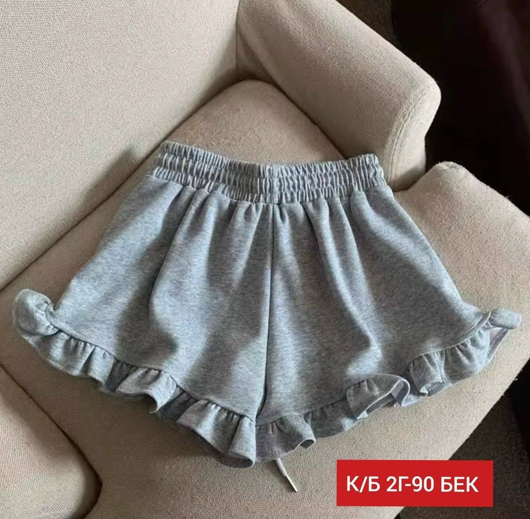 шорты для девочки трикотажные,шорты женские,широкие шорты женские,шорты с оборками,повседневные шорты