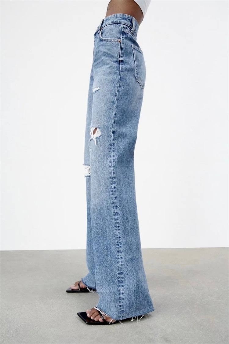 zara джинсы 6045/224,джинсы женские,джинсы с перфорацией,модные джинсы,длинные джинсы