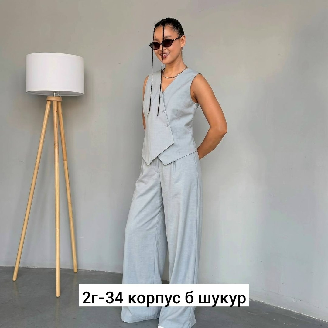 костюм льняной брючный с жилетом much love,костюм льняной брючный с жилетом,женские костюмы брючные,льняной костюм женский брючный с жилеткой,брючный костюм с жилетом