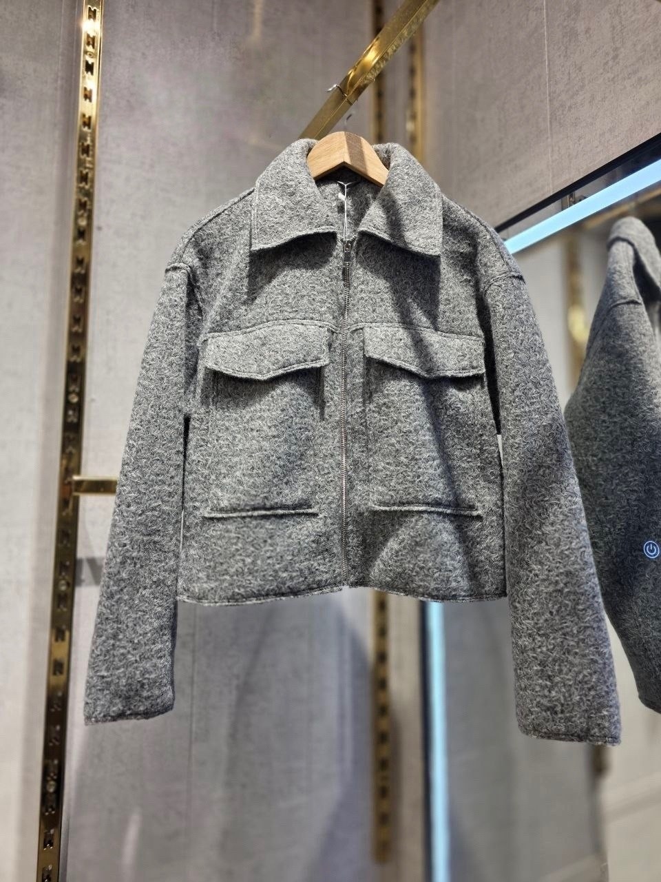 укороченная куртка из букле zara серый,куртка жакет,куртка женская,короткая куртка,укороченная куртка букле zara