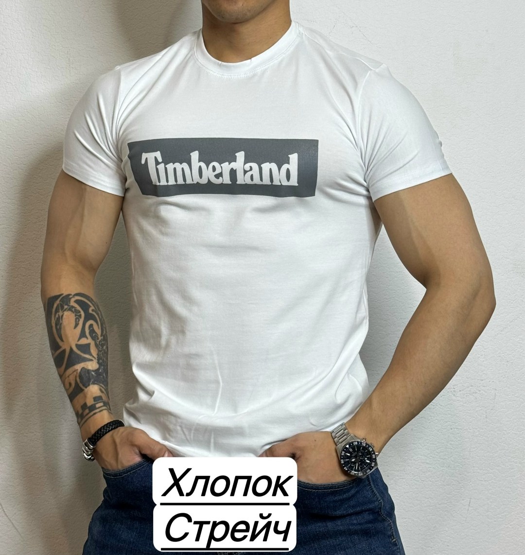 мужская футболка timberland из органического 100% хлопка с коротким рукавом и логотипом,футболки мужские,мужская футболка timberland,футболки для мужчин,футболка timberland